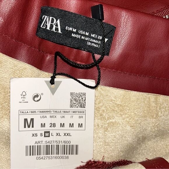 Zara Red Faux Leather Hi-rise
Legging(Size Medium) - Picture 8 of 10